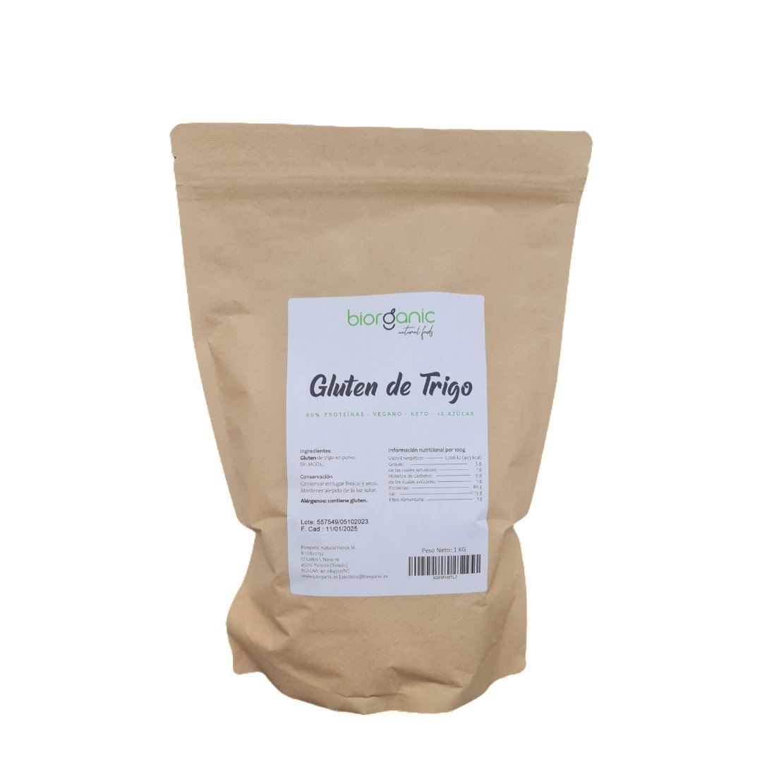 Gluten de Trigo 100% Natural 1 Kg - Biorganic