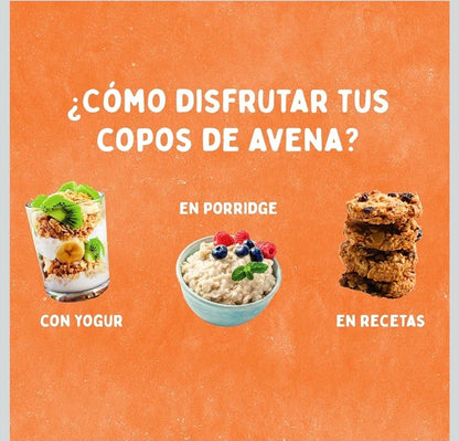 PACK 5 - Copos suaves Avena Integral, 1kg - El Granero