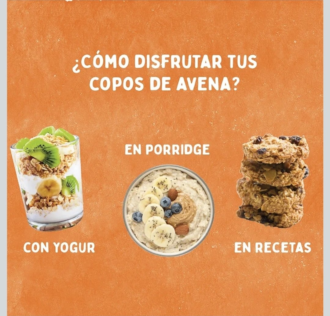 PACK 5 - Copos gruesos Avena Integral, 1kg - El Granero