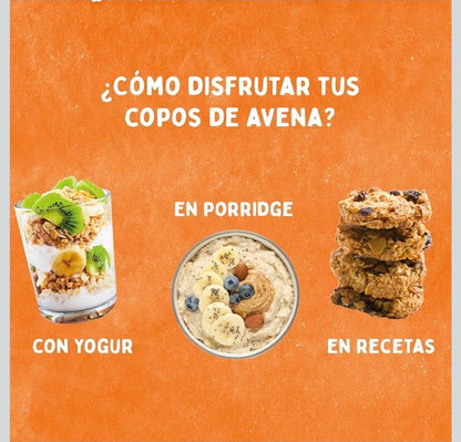 PACK 5 - Copos gruesos Avena Integral, 1kg - El Granero