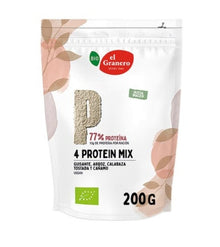 Mix de Proteína vegana, 200g (GUISANTE, ARROZ, CALABAZA TOSTADA Y CAÑAMO) BIO
