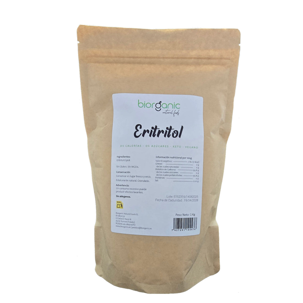 Eritritol 1Kg Biorganic 2025 web