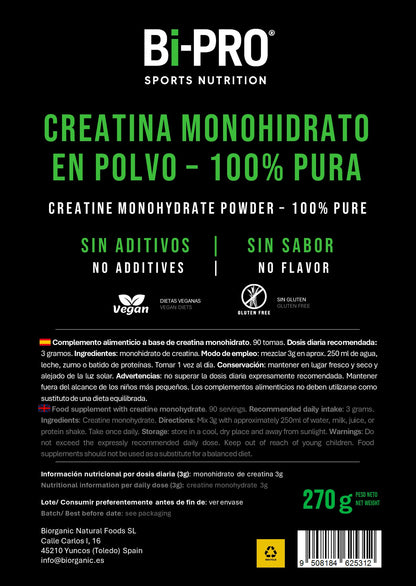 Etiqueta Creatina Monohidrato Bi-PRO