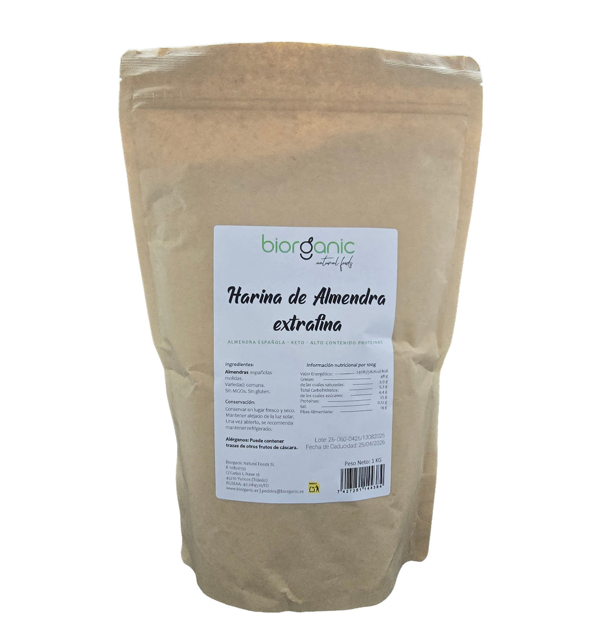 Harina de Almendra 1kg Biorganic 2025 web