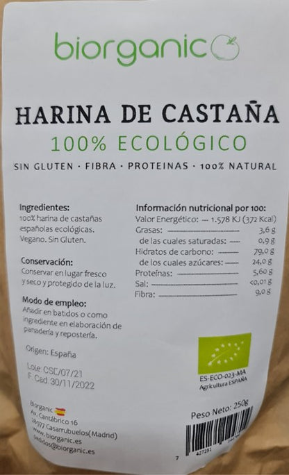 Harina de Castaña 250g, Biorganic 3